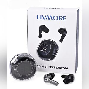Livmore TWS Wireless Earbuds With Display  "Black"